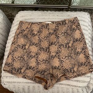 Size small snake print shorts